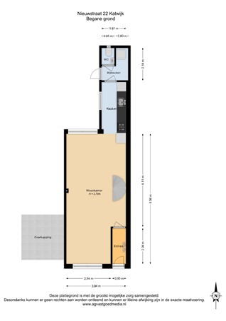 Floorplan - Nieuwstraat 22, 2223 BR Katwijk aan Zee